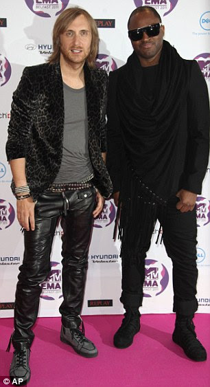 Sharing the limelight: Snooki joined her Jersey Shore castmate Jenni Farley on the pink carpet, while Jason Derulo teamed up with David Guetta