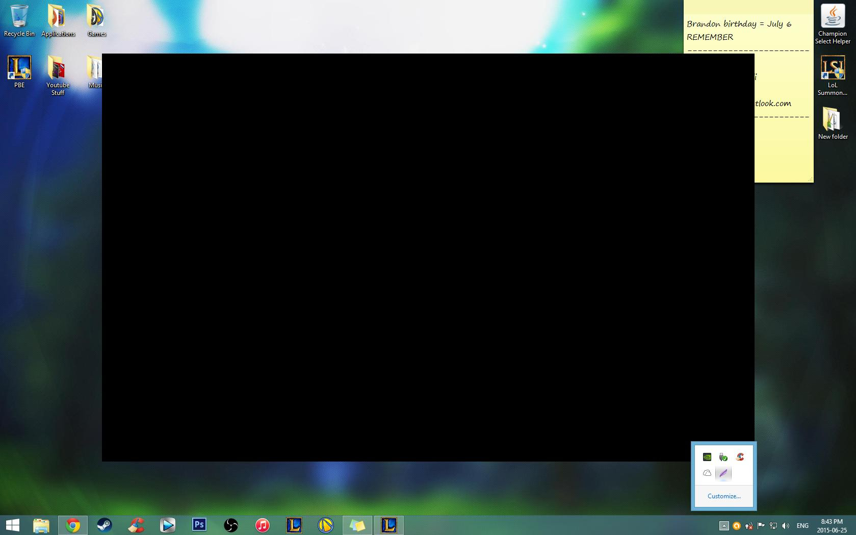 Lol Client Black Screen Error R Leagueoflegends