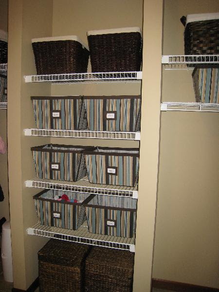 laundry/mud rooms - baskets storage bins lowes wire shelving  Laundry room  storage baskets