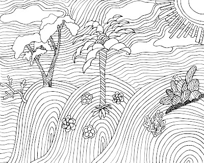 Landscape Coloring Pages For Adults