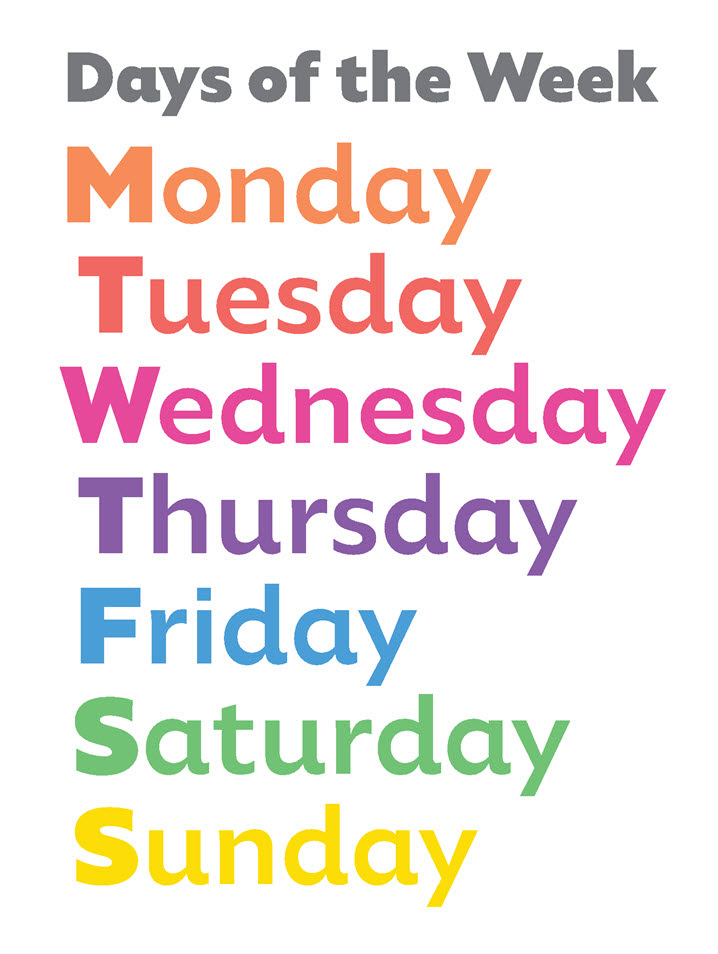 How to Teach Kids with Dyslexia the Order of the Days of ...