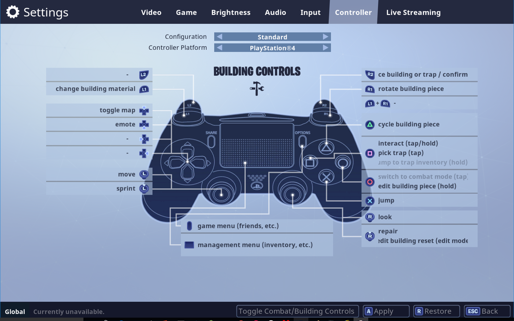 Fortnite 操作方法 コントローラ 編 Ps4 Xboxone 割り当て フォートナイト いちどりの部屋