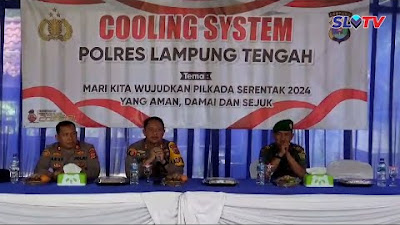 Cooling System Polres Lampung Tengah Wujudkan Pilkada Serentak 2024 Yang Aman, Damai, Dan Sejuk