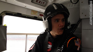 After a slow day in the emergency department, Tim Delgado was excited to be called to the helicopter.
