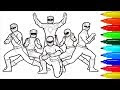 mighty morphin power rangers coloring pages colouring pages for kids youtube - printable power rangers coloring pages updated 2022