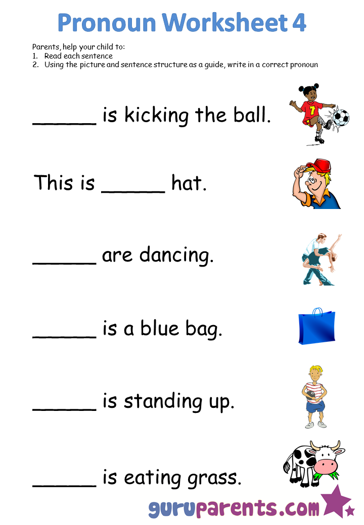 Pronoun Worksheets