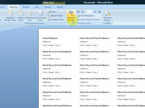 Create Printable Labels With Microsoft Word 2007 - YouTube
