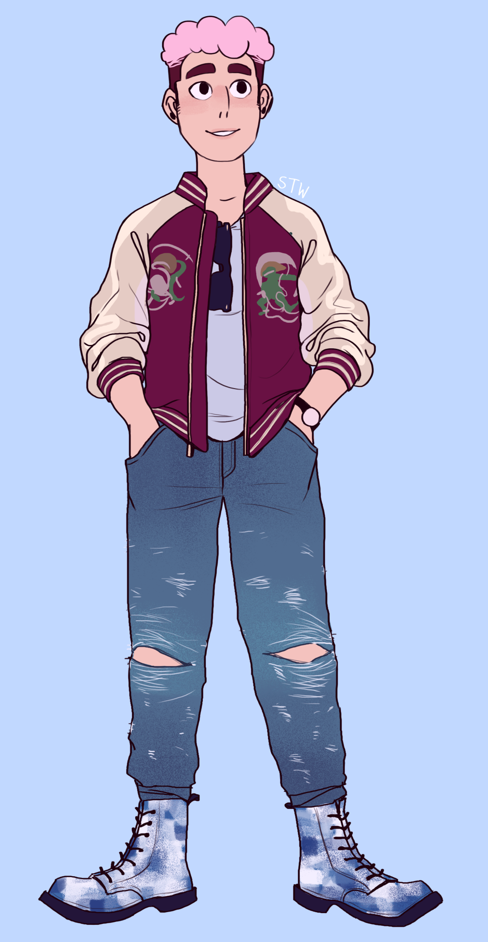 I drew (older teenager) Steven wearing the outfit Zach wore in this vine!
I feel compelled to tag @thatsthat24 because it’s thanks to him that vine exists