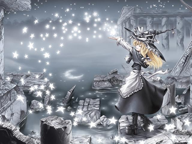 孔明妻の壁紙紹介 東方プロジェクト 霧雨 魔理沙