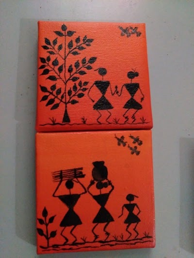 Modern Warli Painting On Canvas