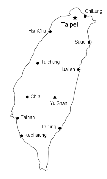 台湾白地図 台湾ing