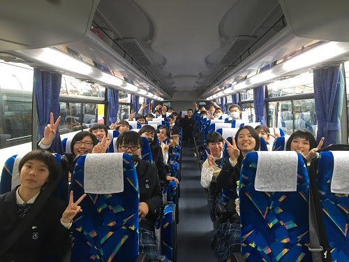 修学旅行 バス移動 点呼 鹿児島県立種子島高等学校