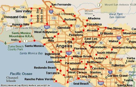 La County Map Los Angeles