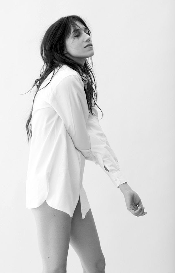Le Fashion Blog -- Charlotte Gainsbourg x Current Elliott Collection -- French Style -- White Button-Down Shirt -- photo 4-Le-Fashion-Blog-Charlotte-Gainsbourg-Current-Elliott-Collection-White-Button-Down-Shirt.jpg