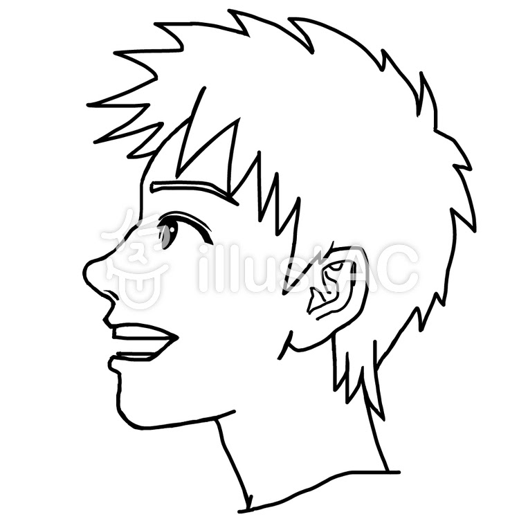 最も選択された 男 横顔 イラスト 笑顔 たつく