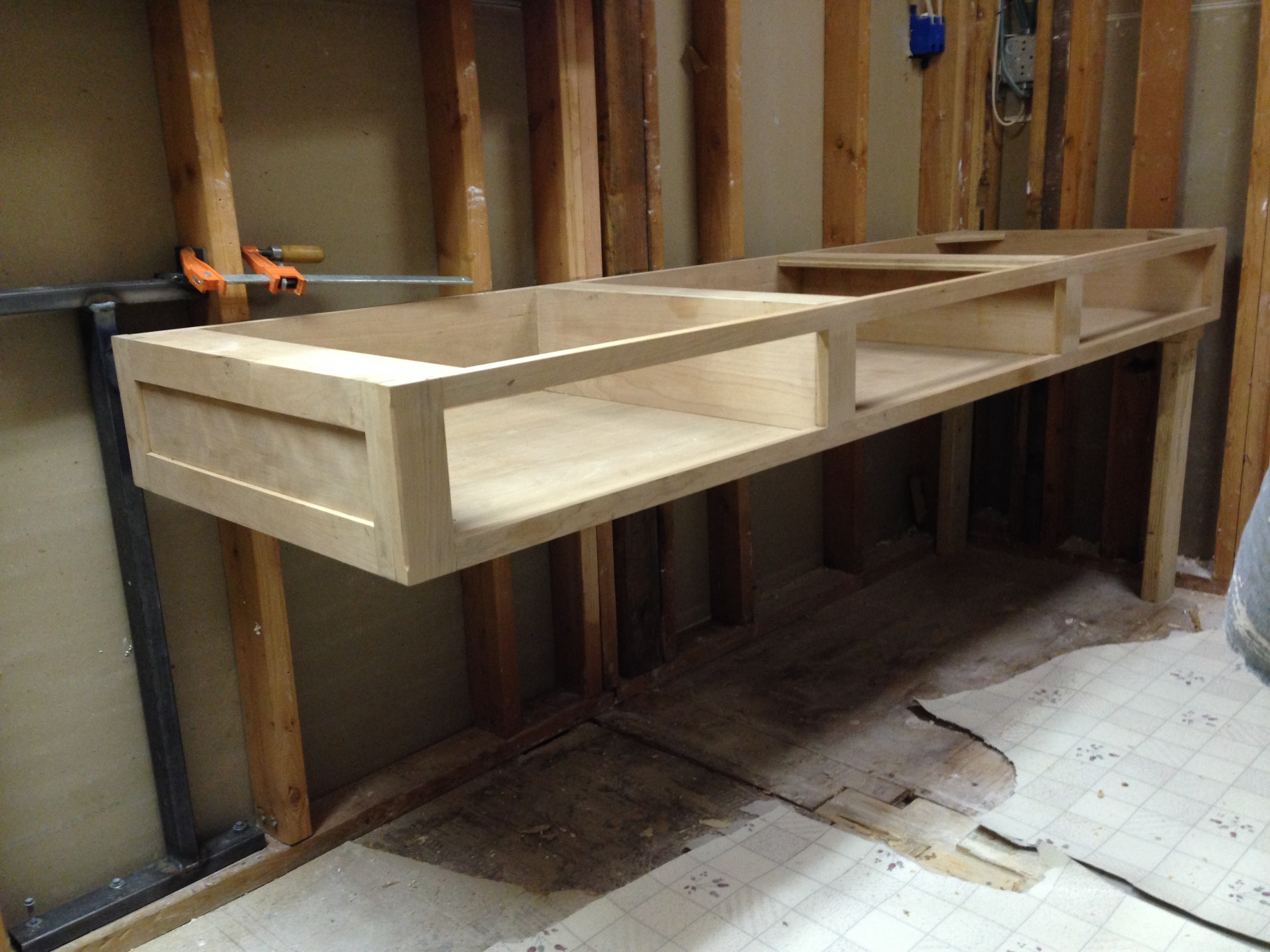 Bathroom Cabinets: Floating Vanity Cabinet Design - Corbin ...