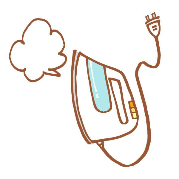 スチームアイロンのイラスト かわいいフリー素材が無料のイラストレイン