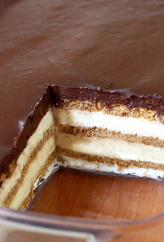 Looking for a quick and easy dessert recipe with only 15 minutes of hands-on time ? Try out delicious No Bake Chocolate Eclair Icebox Cake !