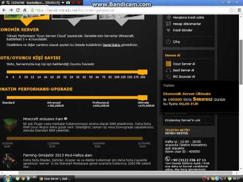 Gambar web control panel nitrado