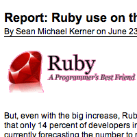 Report: Ruby Use on the Rise