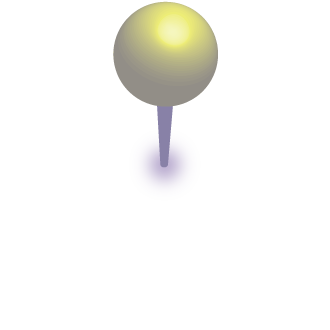 押しピンイラスト かわいい画鋲 壁に刺した風加工や目的地目印に