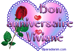 Coeur Gif Joyeux Anniversaire A Viviane