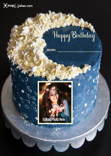 Birthday Cake Photo Frame Online Editor Name Photo Card Maker