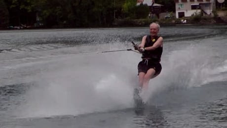 Jean Chretien water-skiing