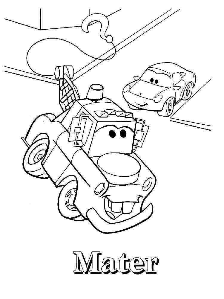 Mater from Cars coloring pages. Free Printable Mater from 
