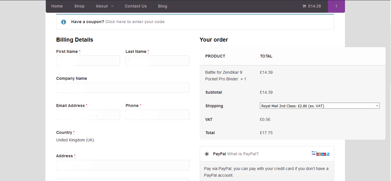 Shipping table is too wide due to select input