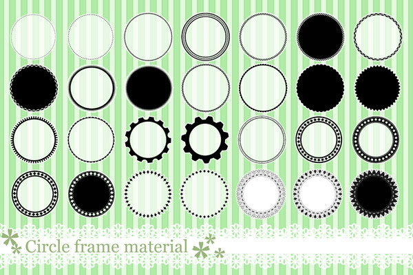 フリー素材29 サークルフレーム Pixiv年鑑 B