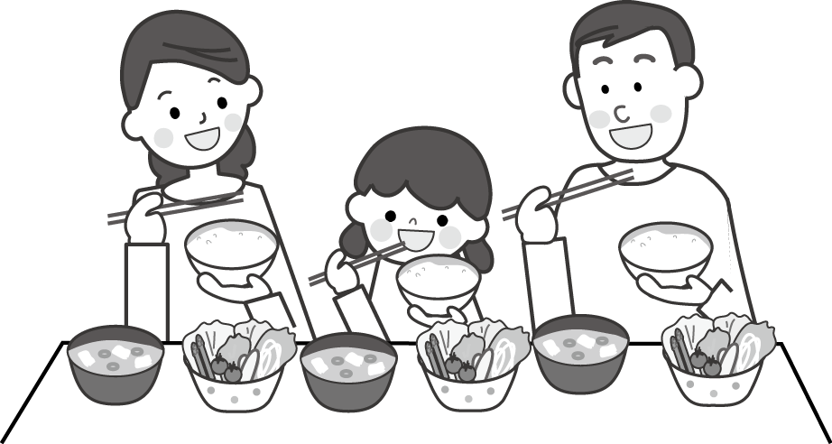 家族 食事のイラスト 無料イラスト フリー素材
