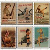 Best Offers World War II PINUP GIRLS Classic Retro Kraft Paper Poster Sexy girl Decorative Painting Military Bar Cafe Home Room Decorb/809 Buying 