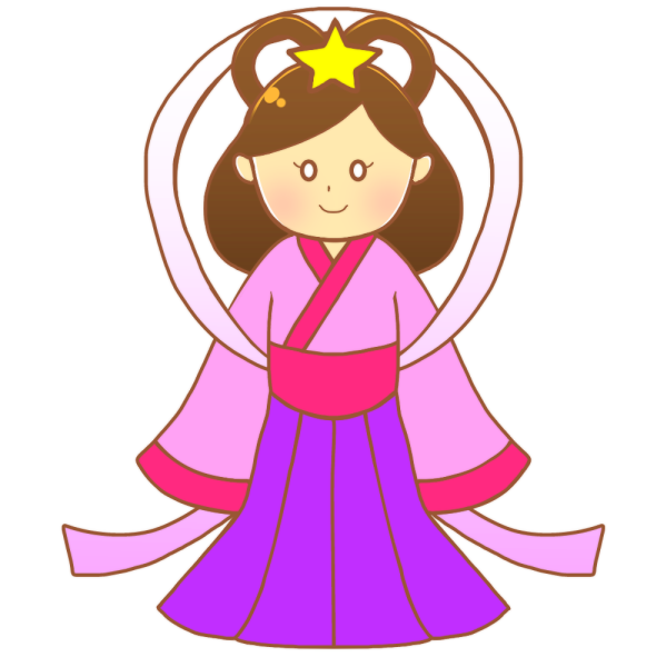 織姫のイラスト かわいいフリー素材が無料のイラストレイン