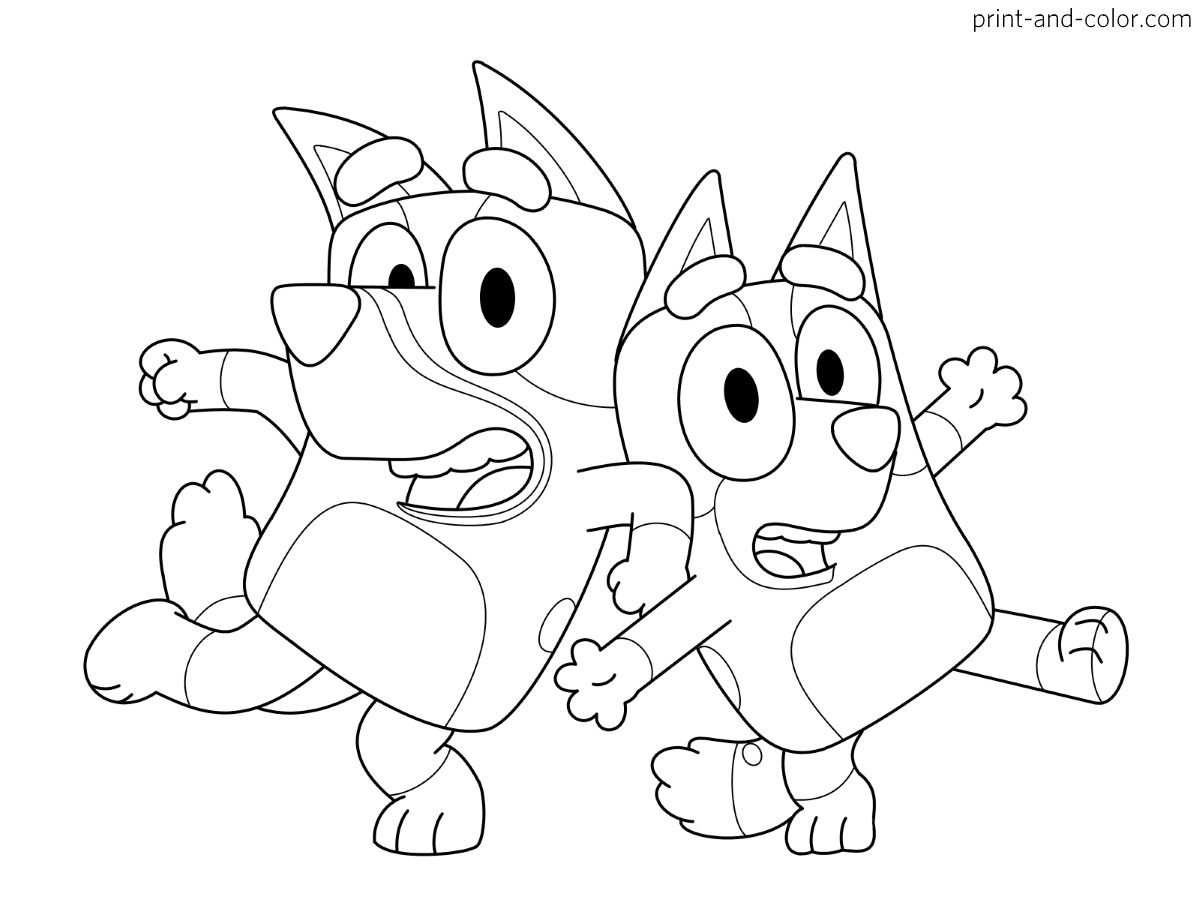Bluey coloring pages | Print and Color.com