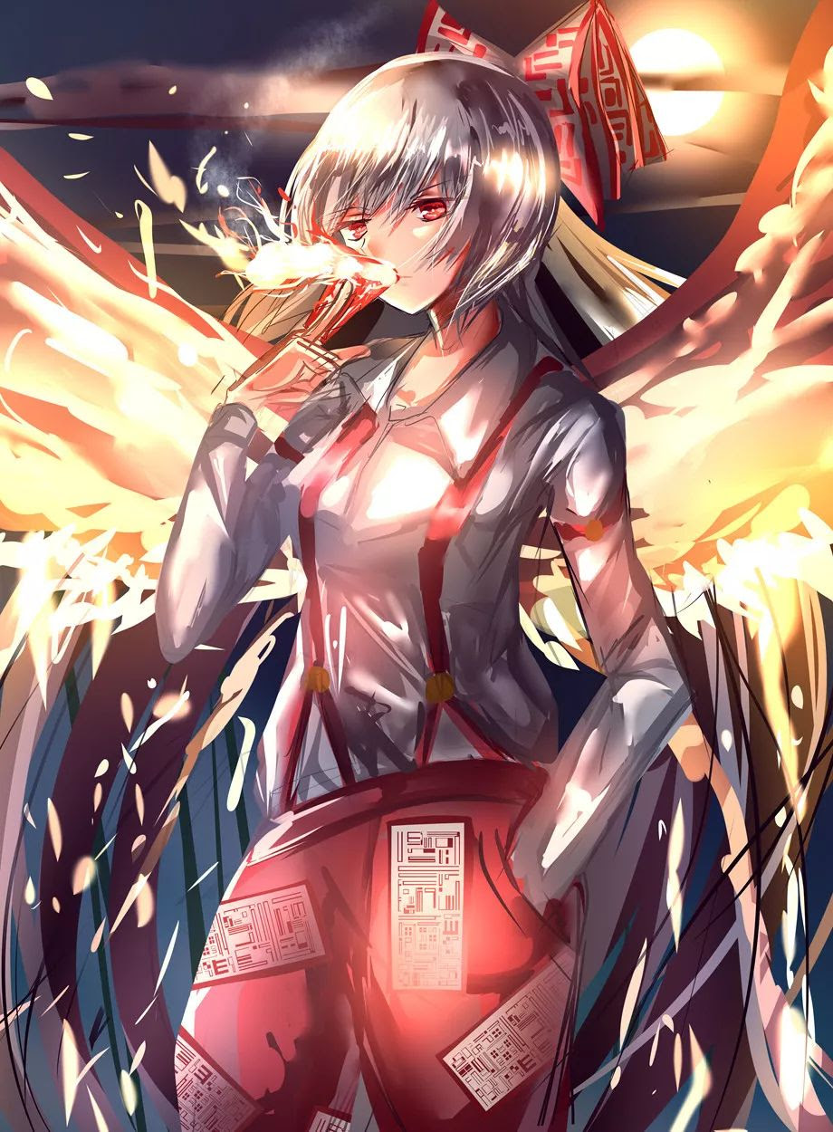 壁紙 藤原妹紅 東方project 130期 雪花新闻