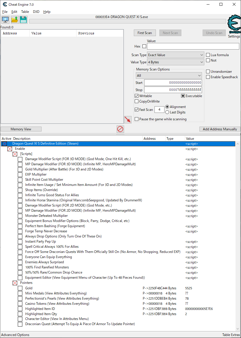 Pc版 ドラゴンクエスト11s Mod チート紹介 21 1 15 個人配布追記 Hal S Blog