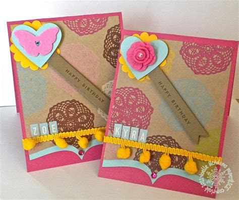  paper ice little girl birthday cards