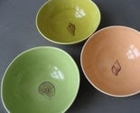 set of three small bowls with shells