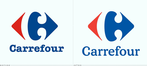 Carrefour Logo, Before and After