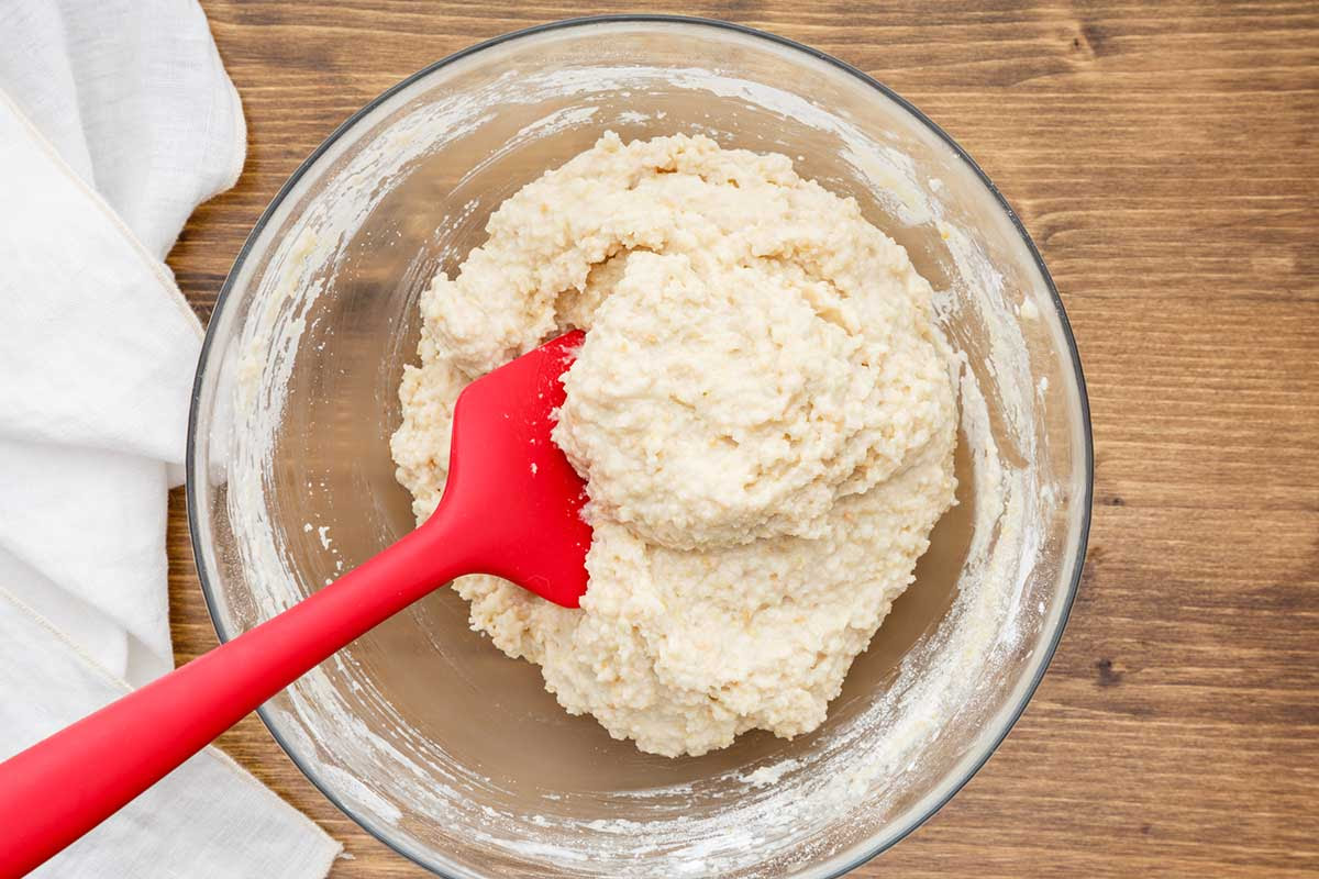 mixing bread ingredients