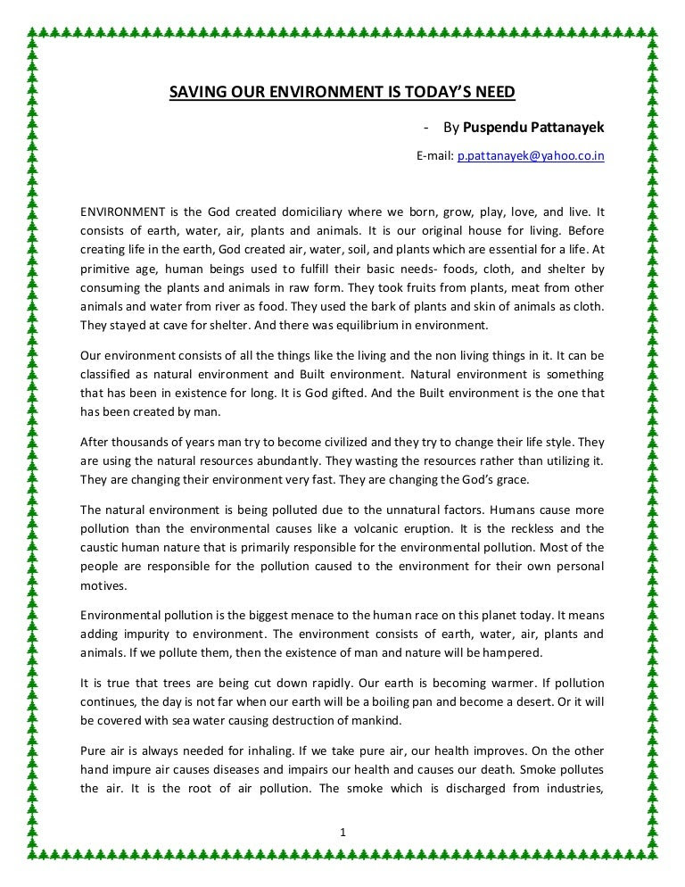 service opinion Essay writing how to protect the environment {}