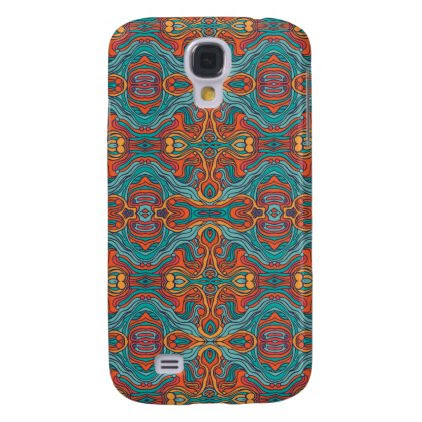 Abstract colorful hand drawn curly pattern design samsung galaxy s4 case