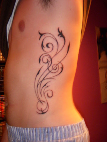 Tribal Tattoo on Bursts Sides Down 