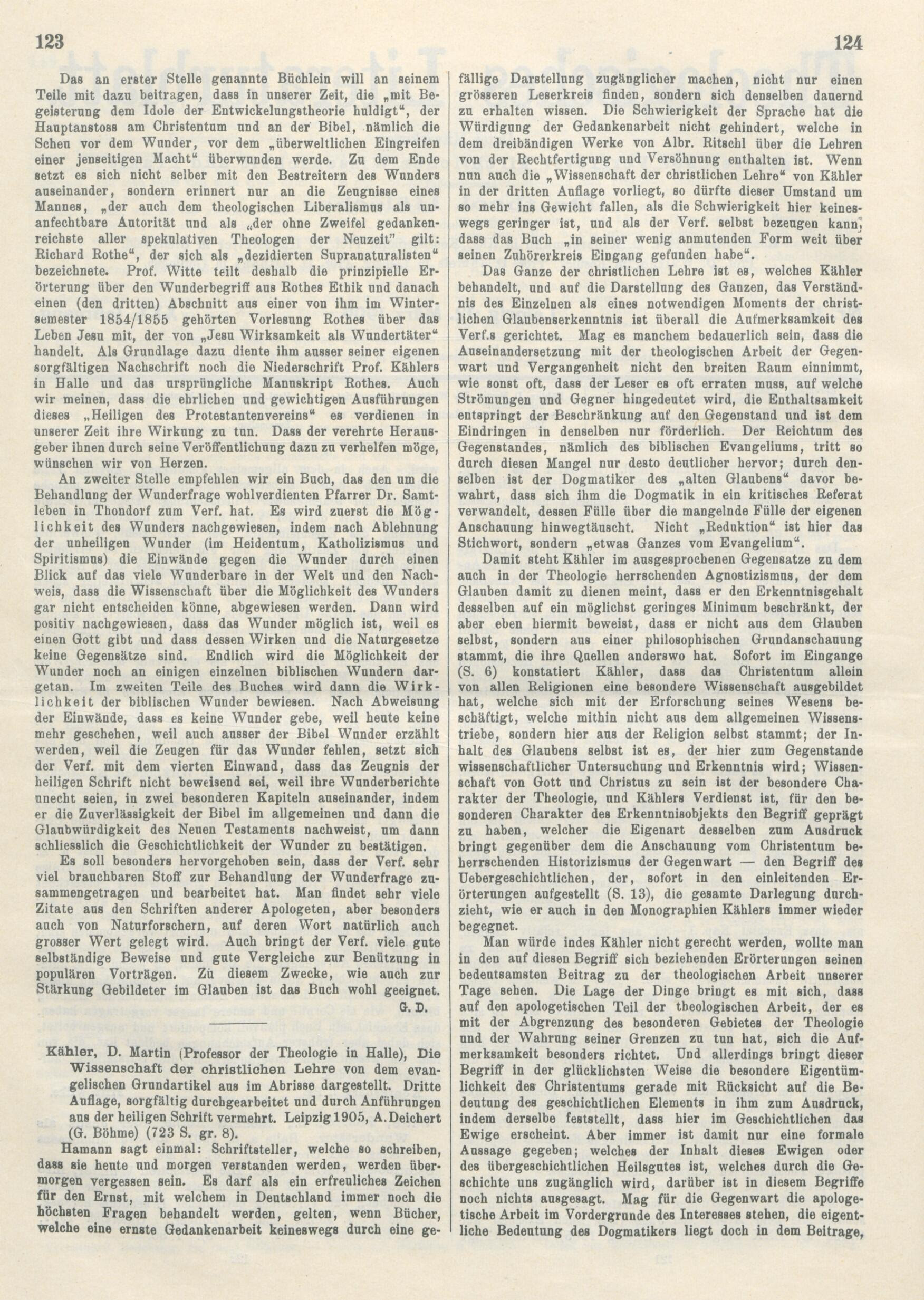 Luthardt Christoph Ernst [Begr ] Theologisches Literaturblatt 30 1909