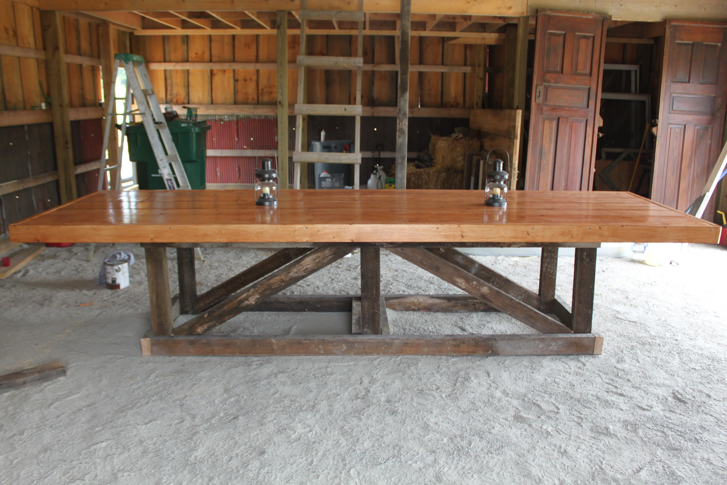 The Recycled Barn Trestle Table – Seating for 14 Old 