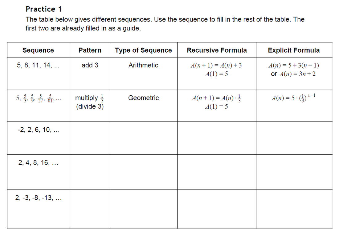Lesson 3.1.3: Arithmetic and Geometric Sequences - Algebra 1 ...