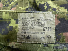 Pantalon CADPAT TW Issued Etiqueta