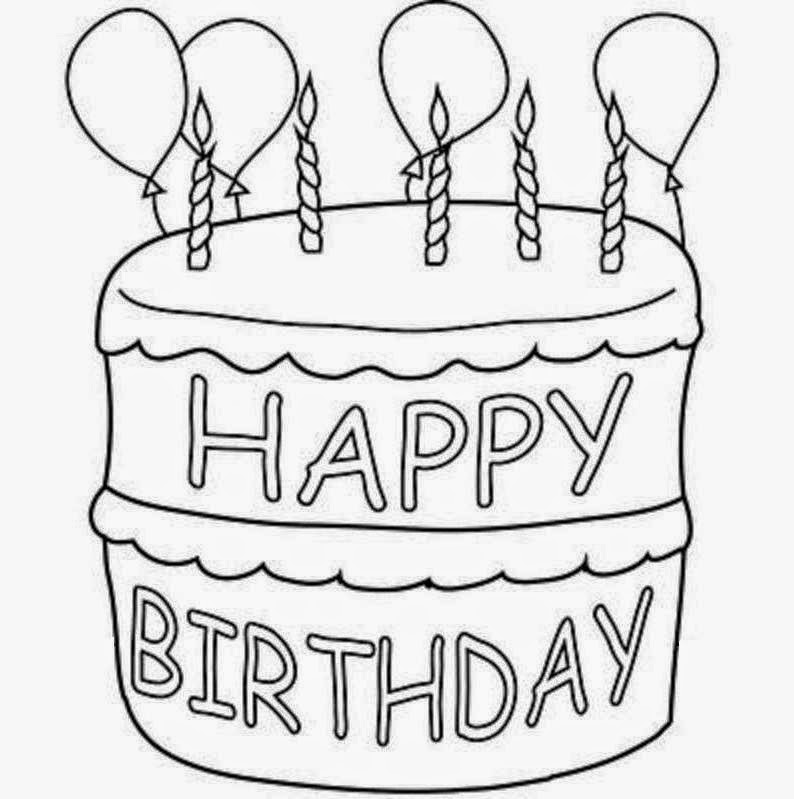 Happy Birthday Line Drawing at GetDrawings | Free download