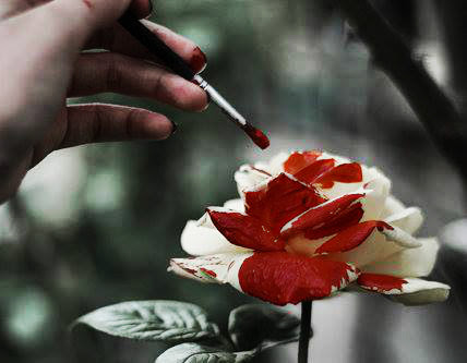 flor, vermelho, art, rose, flower, painting, alice in wonderland, rosa, ink, tinta, arte, red, pintura